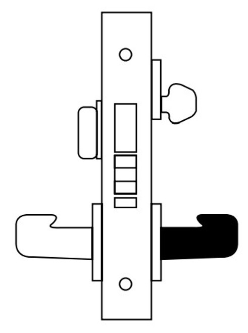 8200 Series Heavy Duty Mortise Lockset, Hotel Guest (8250) Function, Lockbody Only - Sargent