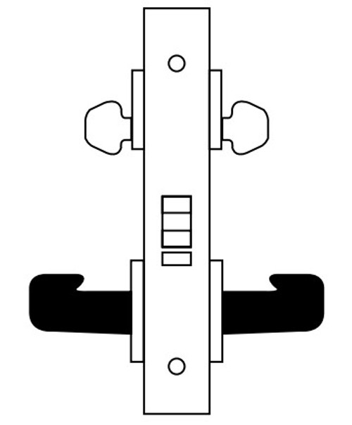 8200 Series Heavy Duty Mortise Lockset, Asylum/Institutional (8217) Function, Lockbody Only - Sargent