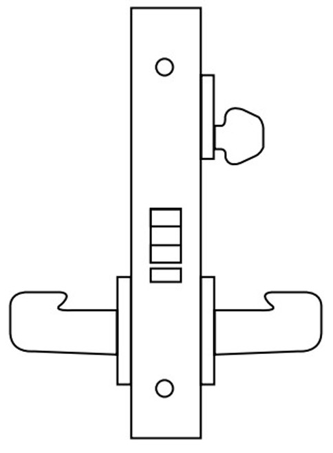 8200 Series Heavy Duty Mortise Lockset, Classroom (8237) Function, Lockbody Only - Sargent