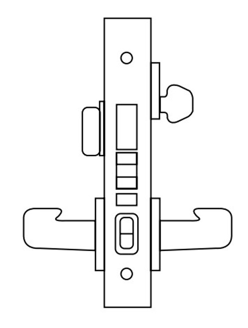 8200 Series Heavy Duty Mortise Lockset, Apartment Corridor Door (8243) Function, Trim Only - Sargent