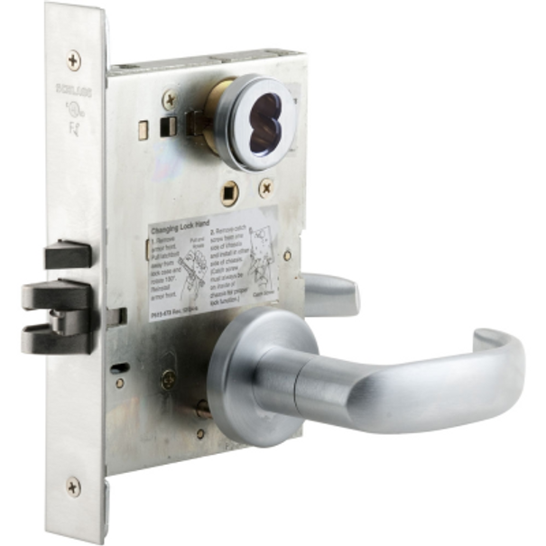 L Series Electric Mortise Lockset, Electrically Lock/Unlock Outside Lever, Outside Cylinder - Schlage