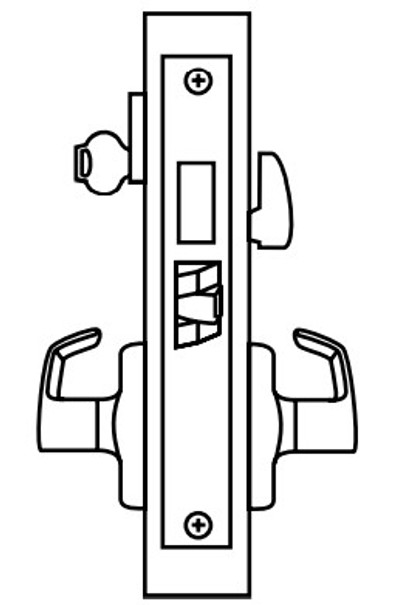 ML2065 Heavy Duty Mortise Lockset, Trim Kit ONLY w/ Indicator, Dormitory/Entrance (F13) Function - Corbin Russwin