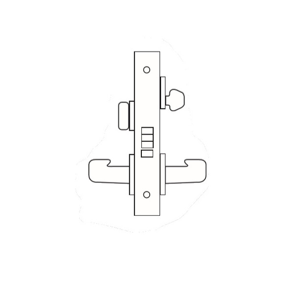 8200 Series Heavy Duty Mortise Lockset, Office/Entry (8205) Function, Lockbody Only - Sargent