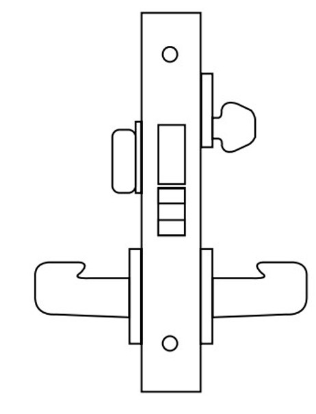 8200 Series Heavy Duty Mortise Lockset, Dormitory/Exit (8225) Function, Trim Only - Sargent