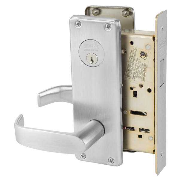 8200 Series Heavy Duty Mortise Lockset, Dummy Trim Deadlock (8228) Function - Sargent