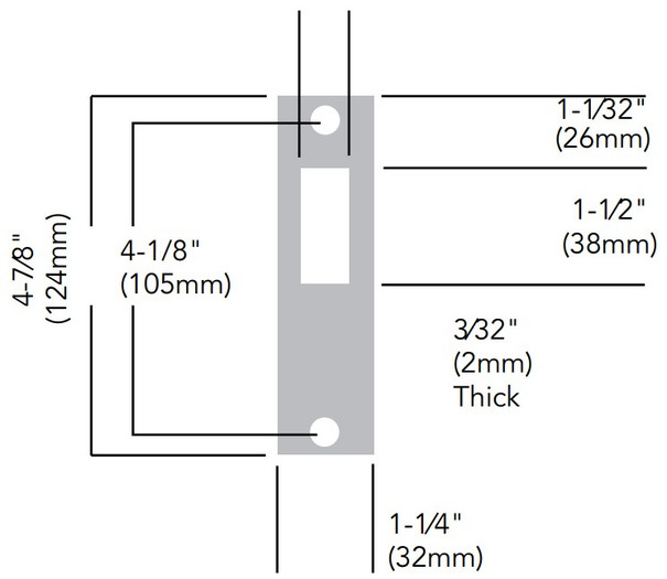 78-0034 Deadbolt Strike for 8200 Series - Sargent