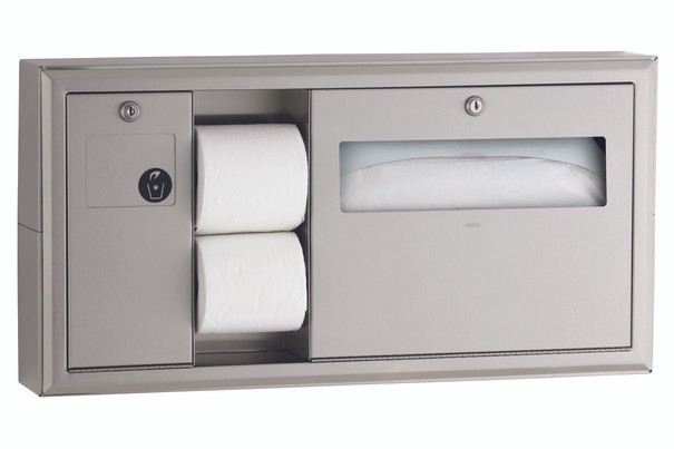 B-30919, 30929 Seat-Cover, Toilet Tissue Dispenser & Sanitary Disposal - Bobrick