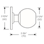 (Yale) 4600LN Series Cylindrical Lockset, Entry (F109) Function - Knob - Accentra