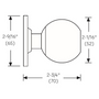 (Yale) 4600LN Series Cylindrical Lockset, Dummy Function - Knob - Accentra