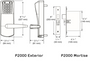 P206 Electronic Mortise Lock, 100 Access Codes, 1,000 Audit Events - PowerPlex