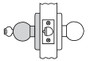 CK4357 Cylindrical Lockset, Storeroom/Closet Function - Corbin Russwin
