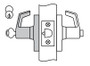 CLX3361 Cylindrical Lockset, Entry/Office Function - Corbin Russwin