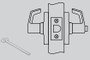 CL3120 Cylindrical Lockset, Privacy Function - Corbin Russwin