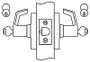 CL3132 Cylindrical Lockset, Institutional/Utility Function - Corbin Russwin