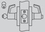 CL3175 Cylindrical Lockset, Corridor/Dormitory Lock Function - Corbin Russwin
