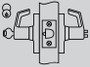 CL3193 Cylindrical Lockset, Service Station Function - Corbin Russwin