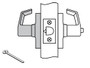 CL3820 Cylindrical Lockset, Privacy Function - Corbin Russwin