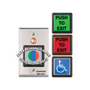 PB2 Series Push Button, Red/Green/Blue ADA, Satin Stainless Steel - Securitron
