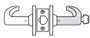 7 Line Cylindrical Lever Lock, Storeroom/Closet (04) Function - Sargent