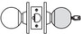 8X Line Cylindrical Bored Lock, Utility/Asylum/Institution (87) Function - Sargent