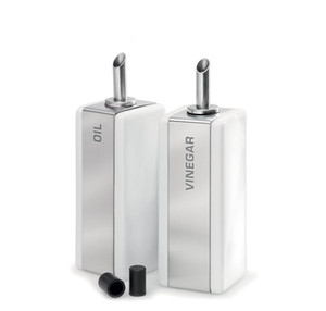 Stainless Steel / Porcelain Oil & Vinegar Set Stainless Steel / Porcelain Oil & Vinegar Set