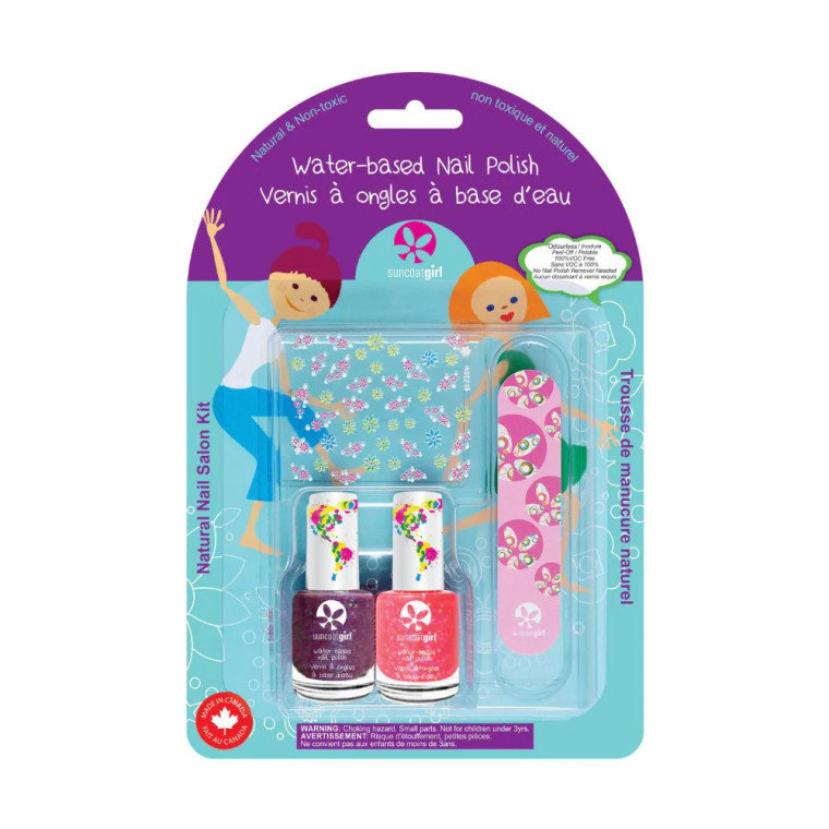 Suncoat Girl Water-based Nail Polish Natural Nail Salon Kit - Forever Sparkle