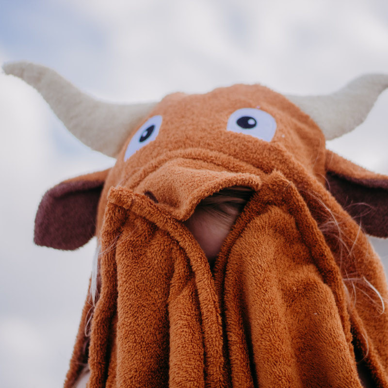 Longhorn hooded towel