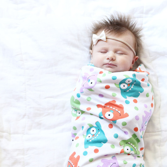 Monster swaddle blanket for infants