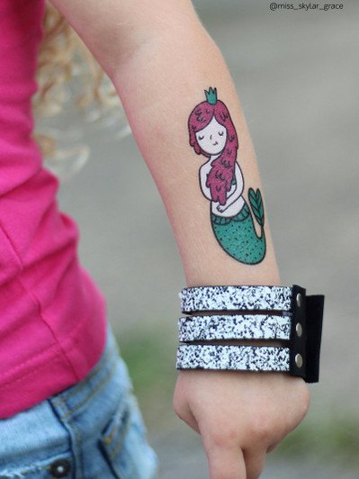 Kids mermaid tattoo