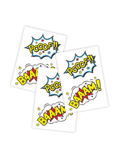 Superhero Temporary tattoos for kids and toddlers