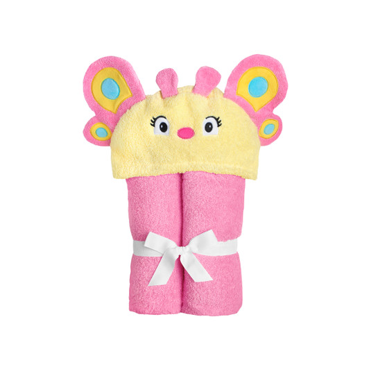 Butterfly hooded towel
