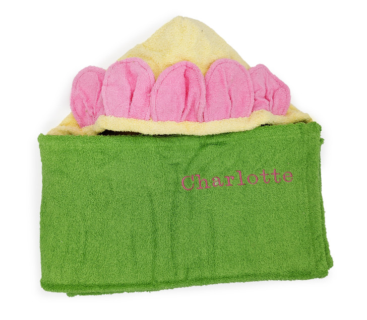 flower hooded towel