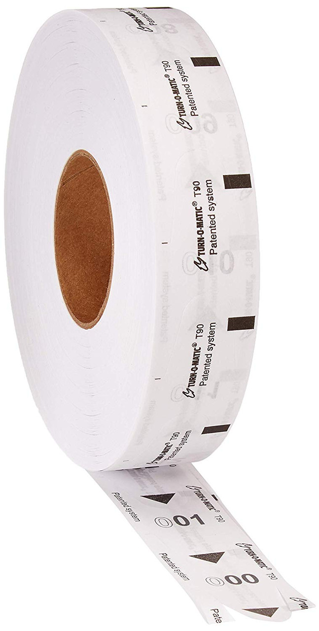T90 3-Digit White Ticket Roll