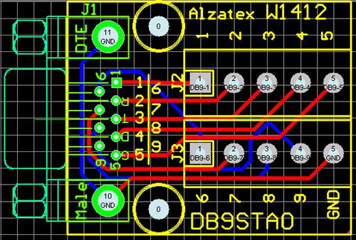 DB-9 to Screw Terminal Adapter (MALE) (db9sta)