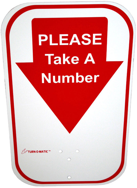 Take-A-Number Sign (tms3114)