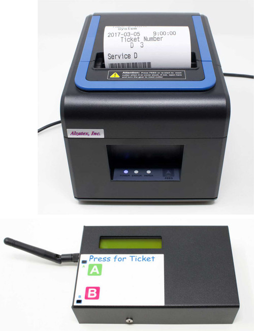 Take-A-Number Ticket Printer 2 Services (pr421b2)