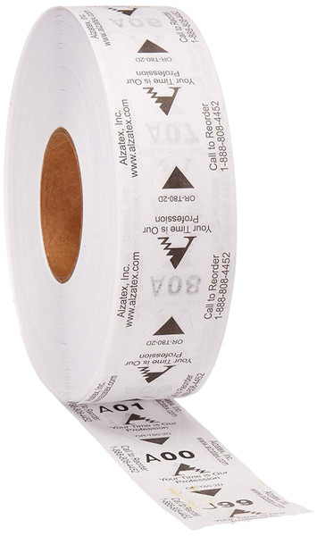 T80 2-Digit Take-a-Number Ticket Roll (t80_2d_white)