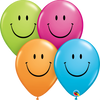 Balloon Bright Smileys Latex 11" Pack of 10 (Uninflated)