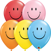 Balloon Bright Smileys Latex 11" Pack of 10 (Uninflated)