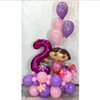 Air Filled Balloon Cloud Cluster with Attached Helium Balloons- This item can't be purchased online - Please call to arrange delivery