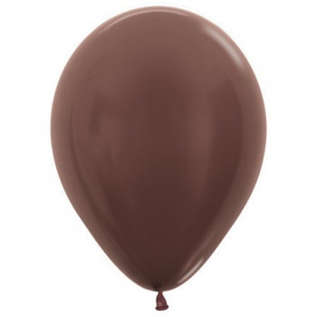 Balloons Pearl/Metallic Pkt 25 - Chocolate Brown (Uninflated)