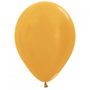 Balloons Pearl/Metallic Pkt 25 - Gold (Uninflated)