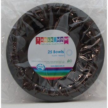 Bowl - Black (180mm) pkt 25