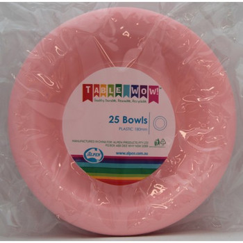 Bowl - Pink (Classic) (180mm) pkt 25