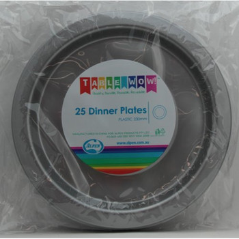 Plate Dinner - Silver 9" (230mm) pkt 25