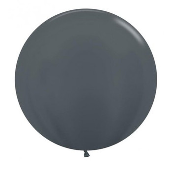 60CM Latex Balloon Metallic Graphite (Uninflated)