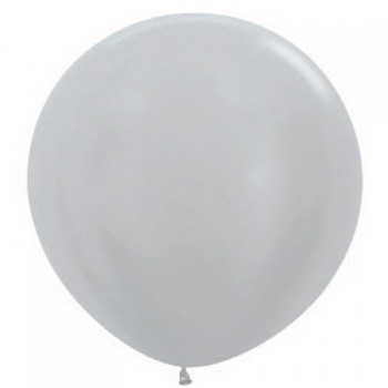 90CM Latex Balloon Pearl Silver