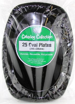 Plate Oval 12" Black (315mm x 245mm)