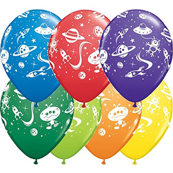 Balloon Aliens and Spaceships 11"  Pack of 10 (Uninflated)