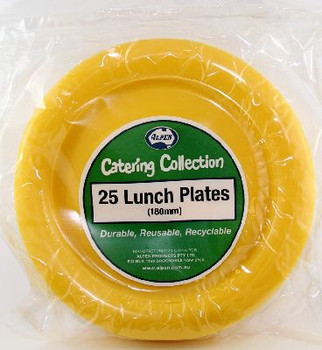 Plate Entree/Lunch - Yellow Pk 25 180mm